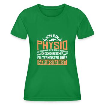 Physio Assistant Physiothérapeute - T-shirt sport Femme - vert - Devant - AI Model Female 172 dark (172cm)