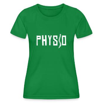 Physio Spine Physiotherapy - Women's Functional T-Shirt - kelly green - Front - AI Model Female 172 dark (172cm)