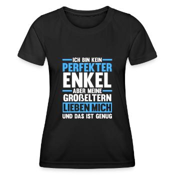 Enkel - Frauen Funktions-T-Shirt - Schwarz - Vorne - AI Model Female 172 light (172cm)