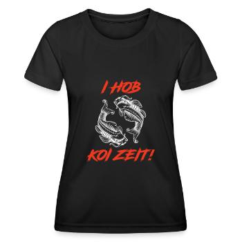 Ich hob Koi Zeit Koi Karpfen Koi Teich - Frauen Funktions-T-Shirt - Schwarz - Vorne - AI Model Female 172 light (172cm)