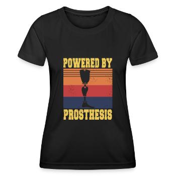 Propulsé par la prothèse - T-shirt sport Femme - noir - Devant - AI Model Female 172 light (172cm)