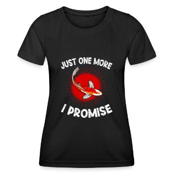 Nur noch einen Koi ich verspreche es Koiteich Koi - Frauen Funktions-T-Shirt - Schwarz - Vorne - AI Model Female 172 light (172cm)