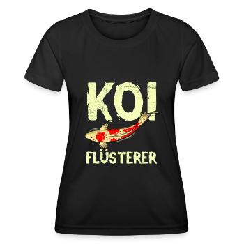 Koi Flüsterer Gartenteich Koi - Frauen Funktions-T-Shirt - Schwarz - Vorne - AI Model Female 172 light (172cm)