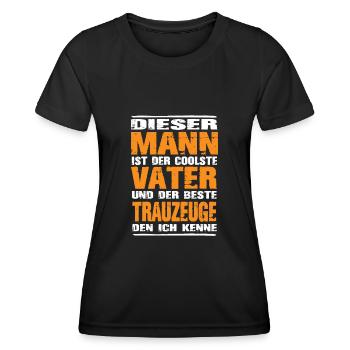 Vater und Trauzeuge - Frauen Funktions-T-Shirt - Schwarz - Vorne - AI Model Female 172 light (172cm)