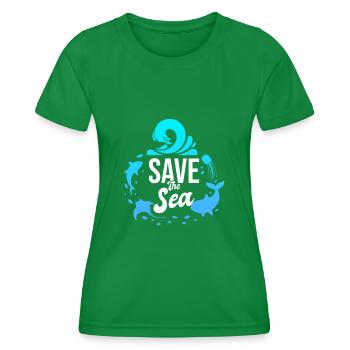 Sparen Sie Meere - Frauen Funktions-T-Shirt - Kelly Green - Vorne - AI Model Female 172 dark (172cm)