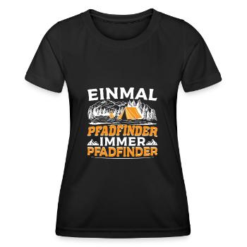 Einmal Pfadfinder Immer Pfadfinder - Frauen Funktions-T-Shirt - Schwarz - Vorne - AI Model Female 172 light (172cm)