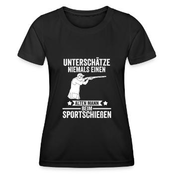 Schießsport Sportschießen Schützenverein - Frauen Funktions-T-Shirt - Schwarz - Vorne - AI Model Female 172 light (172cm)