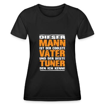 Tuning - Frauen Funktions-T-Shirt - Schwarz - Vorne - AI Model Female 172 light (172cm)