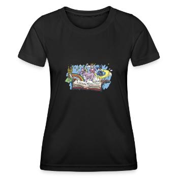 Bookworm Bookworm Book Reading - Women's Functional T-Shirt - black - Front - AI Model Female 172 light (172cm)