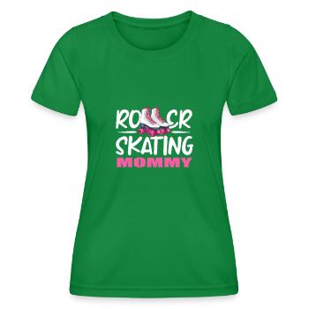 Rollschuhe Laufen Roller Skates - Frauen Funktions-T-Shirt - Kelly Green - Vorne - AI Model Female 172 dark (172cm)