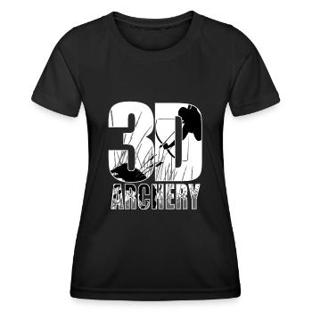 Tir à l’arc 3D Tir à l’arc Tir à l’arc - T-shirt sport Femme - noir - Devant - AI Model Female 172 light (172cm)