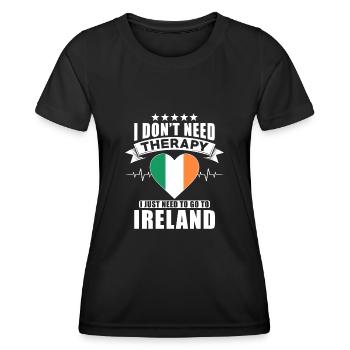 Ireland I do not need Therapy - Women's Functional T-Shirt - black - Front - AI Model Female 172 light (172cm)