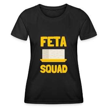 Feta Greek Feta Cheese Lover And Greek Foodlover - Frauen Funktions-T-Shirt - Schwarz - Vorne - AI Model Female 172 light (172cm)