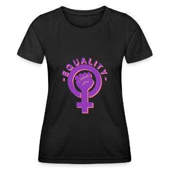 Gleichberechtigung - Feminismus Frauenrechte - Frauen Funktions-T-Shirt - Schwarz - Vorne - AI Model Female 172 light (172cm)