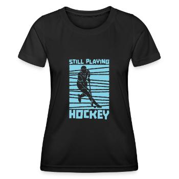 Hockey sur gazon - T-shirt sport Femme - noir - Devant - AI Model Female 172 light (172cm)