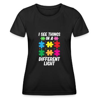 Autismus Autist - Frauen Funktions-T-Shirt - Schwarz - Vorne - AI Model Female 172 light (172cm)