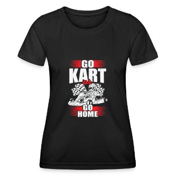 Kart Gokart Racing Racing Racer Gift - Women's Functional T-Shirt - black - Front - AI Model Female 172 light (172cm)