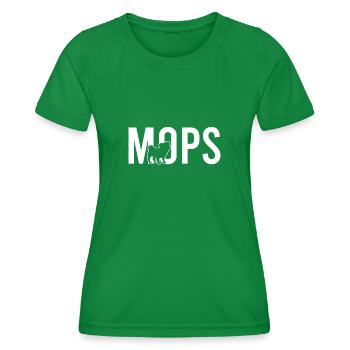 Mops - Frauen Funktions-T-Shirt - Kelly Green - Vorne - AI Model Female 172 dark (172cm)