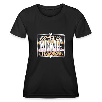 Midwife gift Obstetrician Midwife - Women's Functional T-Shirt - black - Front - AI Model Female 172 light (172cm)