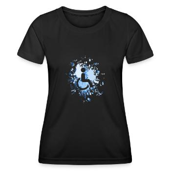 Handicap Icon Color Splash - Women's Functional T-Shirt - black - Front - AI Model Female 172 light (172cm)