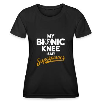 Joint Replacement Patients Knee Joint Replacement - Women's Functional T-Shirt - black - Front - AI Model Female 172 light (172cm)