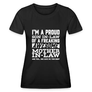 Mother-in-law's son-in-law - Women's Functional T-Shirt - black - Front - AI Model Female 172 light (172cm)