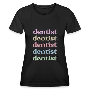 Dentiste Cadeau Dentiste Dentiste - T-shirt sport Femme - noir - Devant - AI Model Female 172 light (172cm)