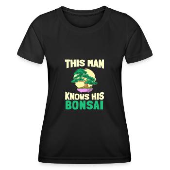 Bonsaï - T-shirt sport Femme - noir - Devant - AI Model Female 172 light (172cm)