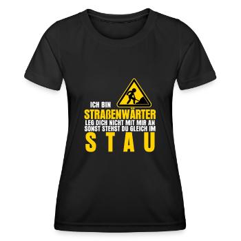 Straßenwärter Bauhof Stau Straßenbau - Frauen Funktions-T-Shirt - Schwarz - Vorne - AI Model Female 172 light (172cm)