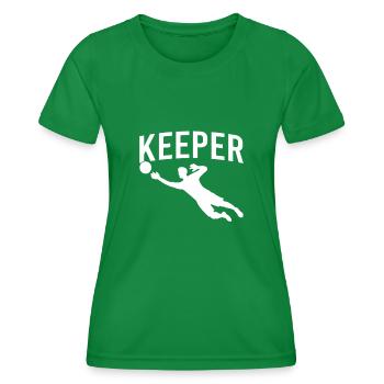 Gardien de but - T-shirt sport Femme - vert - Devant - AI Model Female 172 dark (172cm)