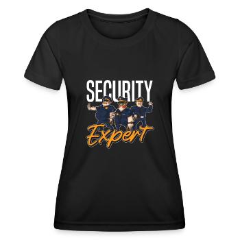 Service de sécurité des agents de sécurité - T-shirt sport Femme - noir - Devant - AI Model Female 172 light (172cm)