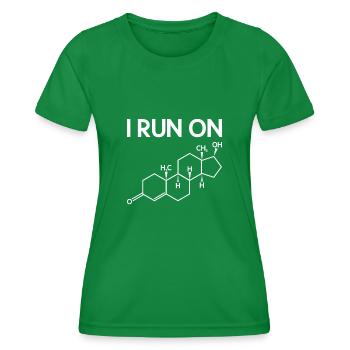 Ich laufe auf Testosteron - Wissenschaftslehrer - Frauen Funktions-T-Shirt - Kelly Green - Vorne - AI Model Female 172 dark (172cm)
