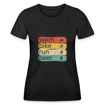 Triathlon - T-shirt sport Femme - noir - Devant - AI Model Female 172 light (172cm)
