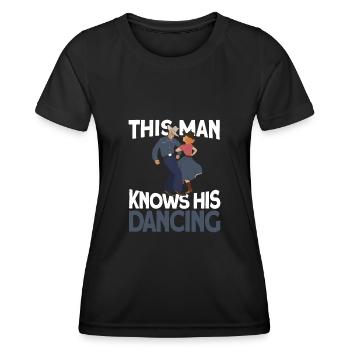 Line Dance Line Dancing - Women's Functional T-Shirt - black - Front - AI Model Female 172 light (172cm)