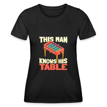 Baby-foot baby-foot Wuzzler - T-shirt sport Femme - noir - Devant - AI Model Female 172 light (172cm)