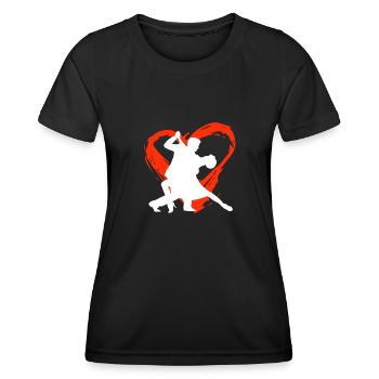 A Heart For Salsa - Frauen Funktions-T-Shirt - Schwarz - Vorne - AI Model Female 172 light (172cm)