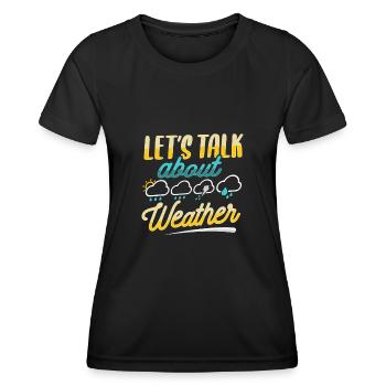 Météorologue Météo - T-shirt sport Femme - noir - Devant - AI Model Female 172 light (172cm)