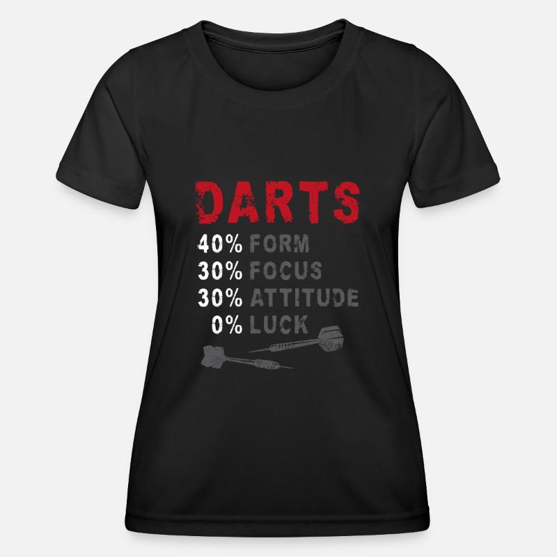 Darts Vintage Darts 40% Shape 30% - Women's Functional T-Shirt - black
