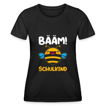 Biene Schulbeginn Schulanfänger Schulkind - Frauen Funktions-T-Shirt - Schwarz - Vorne - AI Model Female 172 light (172cm)