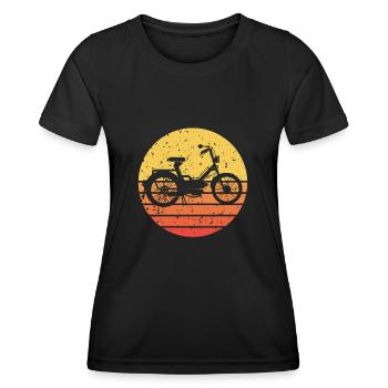 Mofa - Frauen Funktions-T-Shirt - Schwarz - Vorne - AI Model Female 172 light (172cm)