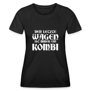 Der letzte Wagen ist ein Kombi schwarzer Humor - Frauen Funktions-T-Shirt - Schwarz - Vorne - AI Model Female 172 light (172cm)
