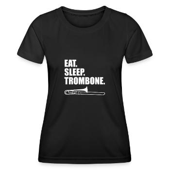Posaune - Frauen Funktions-T-Shirt - Schwarz - Vorne - AI Model Female 172 light (172cm)