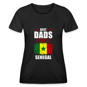 Beste Väter sind aus Senegal - Frauen Funktions-T-Shirt - Schwarz - Vorne - AI Model Female 172 light (172cm)