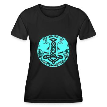 Corbeaux Viking Corbeaux Bijoux Corbeau - T-shirt sport Femme - noir - Devant - AI Model Female 172 light (172cm)