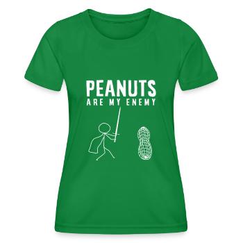 Allergie aux arachides - T-shirt sport Femme - vert - Devant - AI Model Female 172 dark (172cm)
