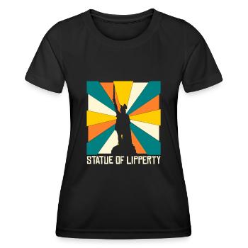 Hermannsdenkmal Retro Detmold Lippe - Frauen Funktions-T-Shirt - Schwarz - Vorne - AI Model Female 172 light (172cm)