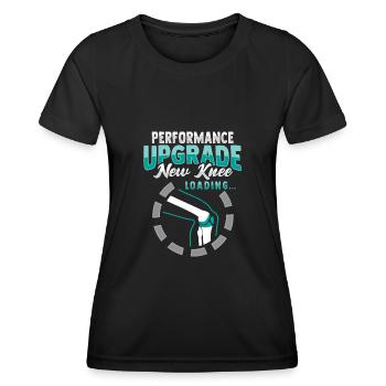Künstliches Knie - Frauen Funktions-T-Shirt - Schwarz - Vorne - AI Model Female 172 light (172cm)