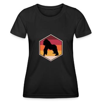 Epic Gorilla Gift Idea For Boys - Frauen Funktions-T-Shirt - Schwarz - Vorne - AI Model Female 172 light (172cm)
