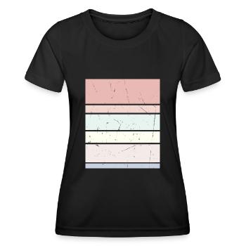 Rectangle pastel d’arrière-plan - T-shirt sport Femme - noir - Devant - AI Model Female 172 light (172cm)