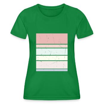 Background Pastel Rectangle - Women's Functional T-Shirt - kelly green - Front - AI Model Female 172 dark (172cm)